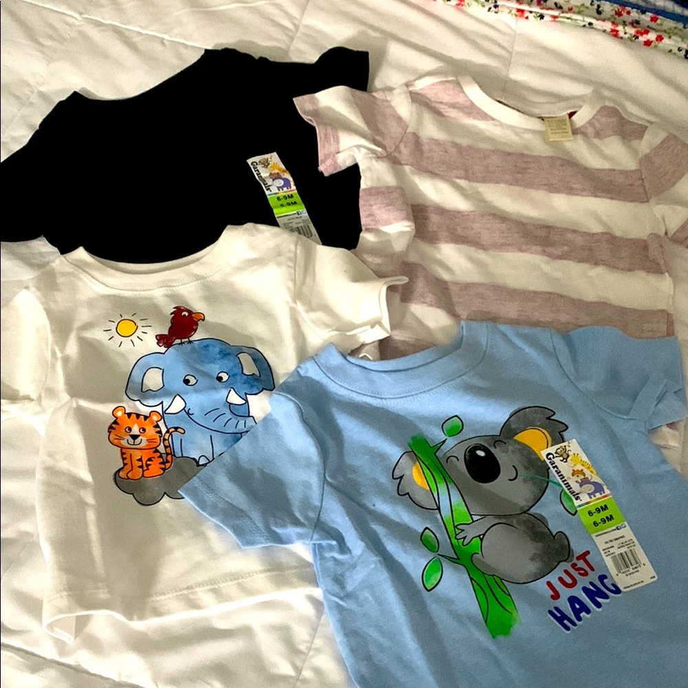 Set of 4 Baby Graphic T-Shirts